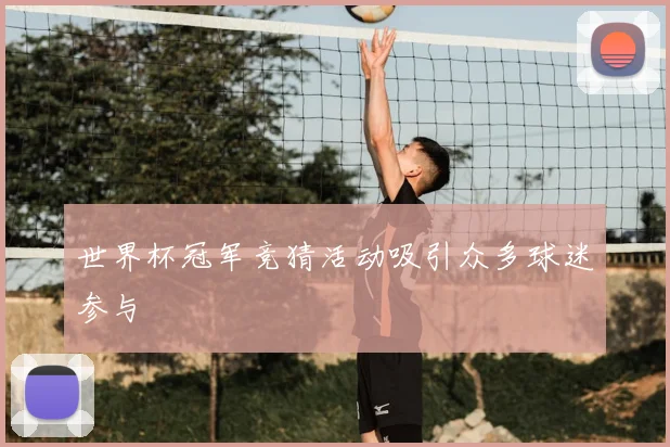 世界杯冠军竞猜活动吸引众多球迷参与