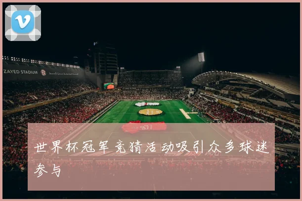 世界杯冠军竞猜活动吸引众多球迷参与